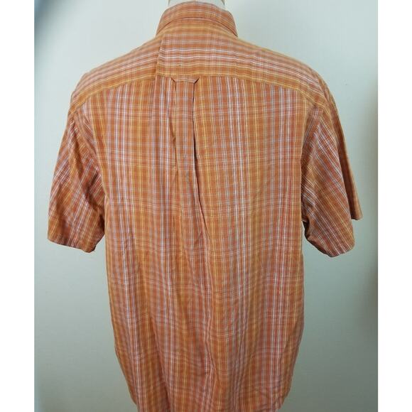 Columbia Sportswear Orange Plaid Button Front Shirt size XL 12921-0405 - Picture 5 of 7